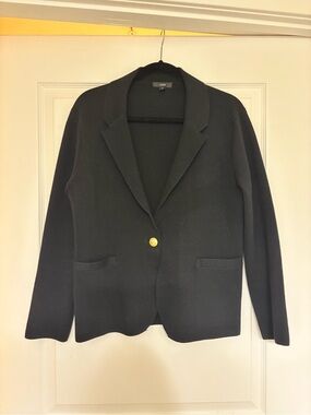 J. Crew Black Single-Button Knit Sweater Blazer